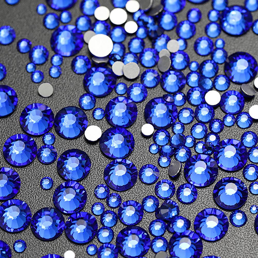 Flatback Crystal Glass Rhinestones Mix Size 14400pcs Non-Hot Fix Bulk Rhinestones for Nail Art Cup Garment Decoration