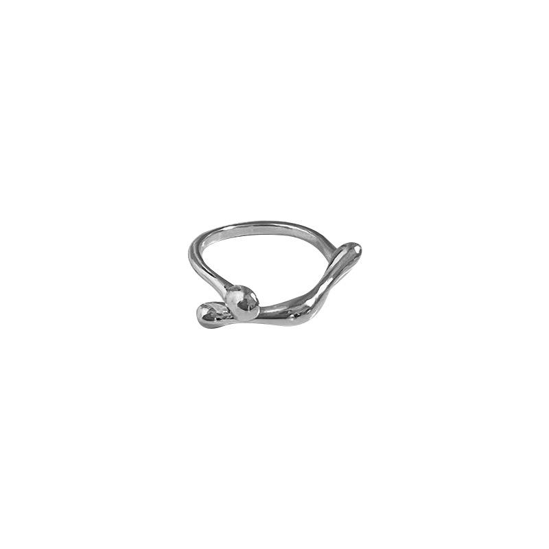 2023 Niche Design Minimalist Silver Open Line Ring for Women - Fashionable Index Finger Jewelry
