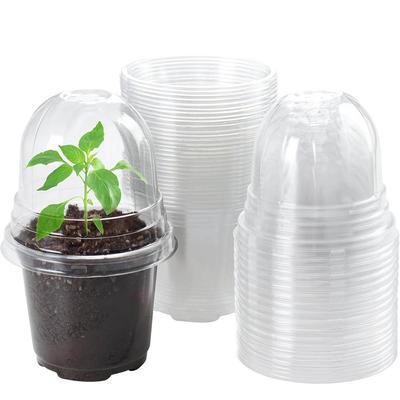 10/5x Seed Plant Nursery Pots Elegant Plastic Easy Use Plant Contai Mini Flowerpot Inside Succulents Gardening Supplies Planters