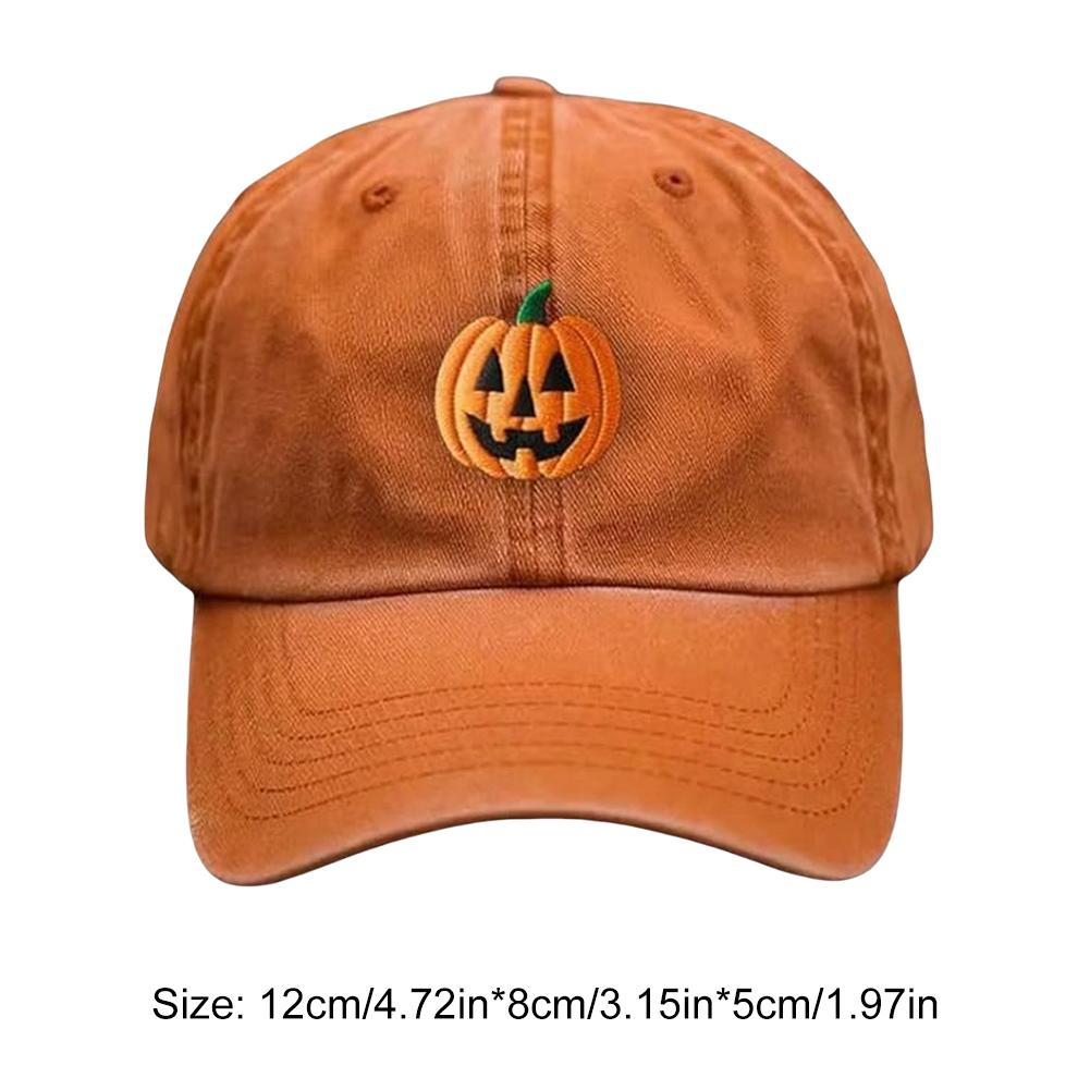 

Hot Halloween Pumpkin Face Baseball Cap Embroidery Pumpkin Ghost Baseball Hat for Men Women Outdoor Activities Fishing Camping