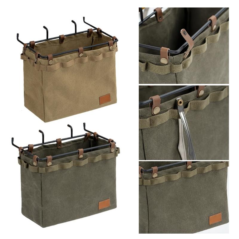 Foldable Tablesides Organizers Bag for Camping Picnics Outdoor Activity Hanging Bag Camping Table Side Hanging Pouches