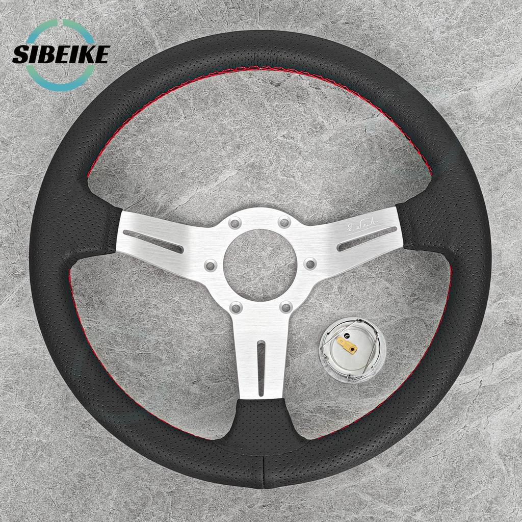 13inch JDM Universal Leather Steering Wheel Modified Car Sports Racing Steering Wheel