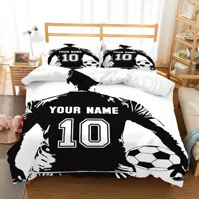 ChristmasCustomization Football Duvet Cover Set Bedding Universal Cute Printed Cartoon Quilt Cover Comforter Sets Home