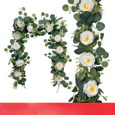Künstliche grüne Pflanze, Eukalyptusblätter, Reben, Eukalyptusreben, Hochzeitsdekoration, Home-Party, Tischdekoration
