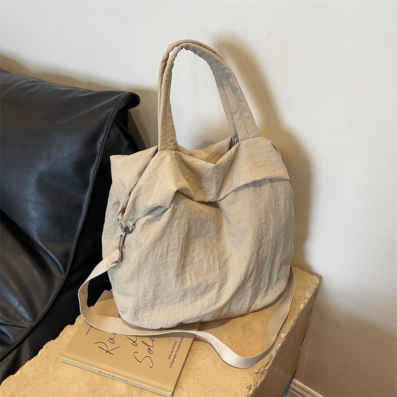 2026 Korean Style Large Canvas Handbag Tote - Casual Single Shoulder Bag for Students