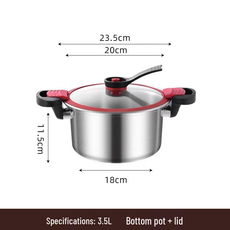 Wutuo 3.5L 304 Stainless Steel Micro Pressure Cooker