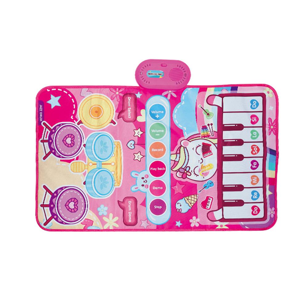 6612 3 in 1 Kids Musical Dance Mat Piano Drum Play Mat Educational Toy for Early Learning