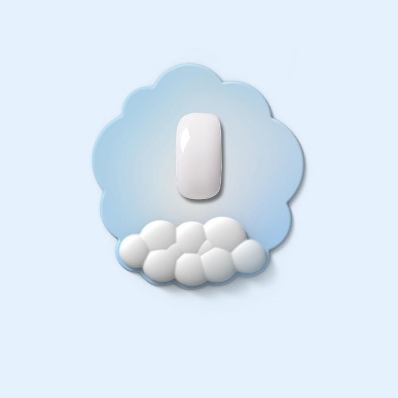 Mouse Pad Cloud Gradient Keyboard Hand Silicone Hand Pad Notebook Desktop Office Anti-skid Pad