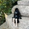 Halloween Black Robe Queen Bookshelf Statue Decoration Item