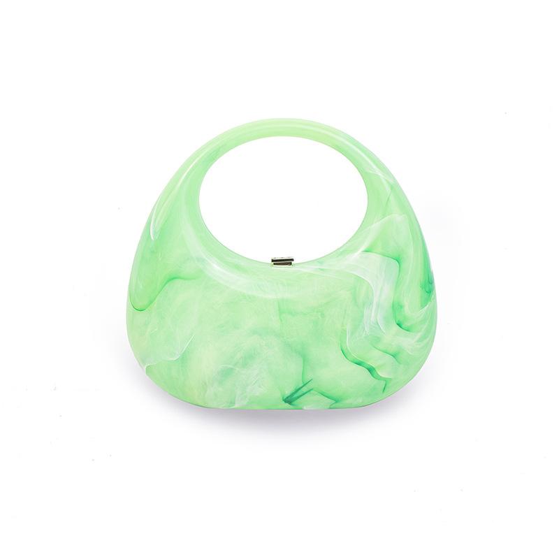 

Personalized exquisite acrylic colorful glossy women s armpit bag 23 winter new shoulder handbag зелений
