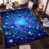 Blue Starry Swirl Pattern Carpet with Elegant Cosmic Design Background Suitable for use as an anti-slip for living room bedroom sofas