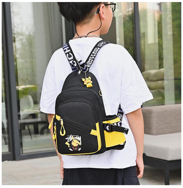 Children's Chest Bag Boys Korean Style Trendy Cartoon Crossbody Bag Fashionable