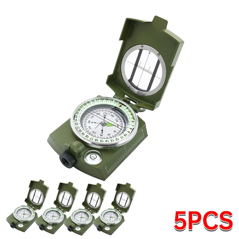 Vintage Professional Metal Compass with Aluminum Case for Hiking and Climbing