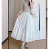 Women's Retro High-Waist A-Line Midi Skirt - Summer Slimming, Versatile, and Casual
