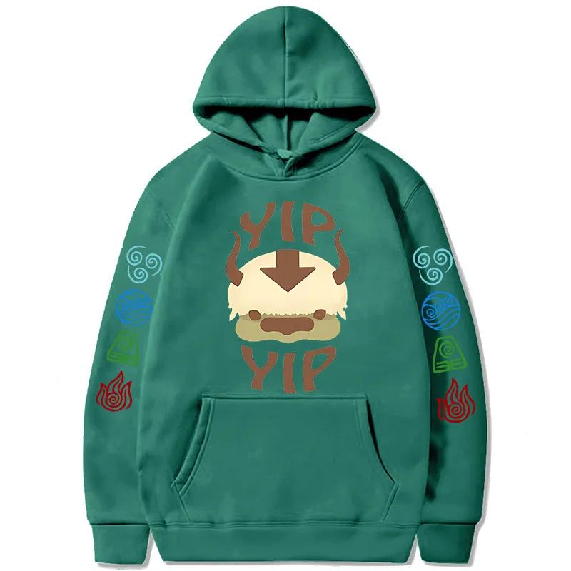 90s Casual Sweatshirts Avatar The Last Airbender Y2k Mens Hoodies Streetwear Hip Hop Harajuku Pullovers Fashion Mange Clothes