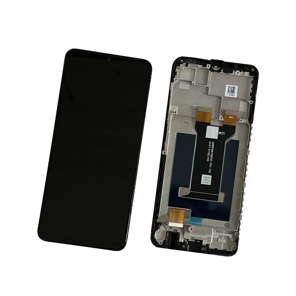 LCD Screen and Digitizer Full Assembly for ZTE Blade V40 Design With Frame;Black; + Tools