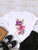 Watercolor Trend 90s Lady Female Shirt Tee Clothes Short Sleeve Graphic T-shirt Women Top Print Fashion O-neck Clothing