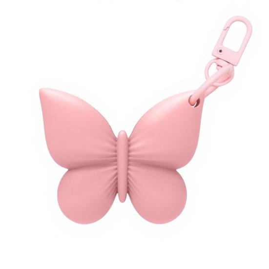 

Lipstick Holder with Elastic Silicone Bag Keychain Butterfly Shape Lipstick Carrier