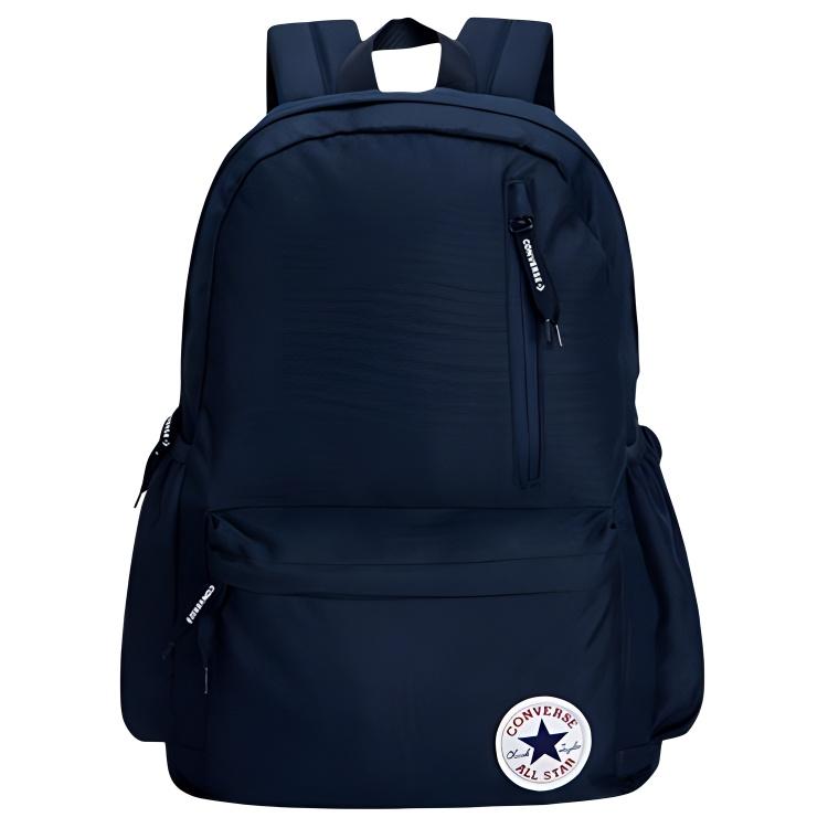Converse Casual Sports Fashion Large Capacity Zipper Backpack Unisex Backpack Navy-Blue CV2413026PS-001 Navy Blue