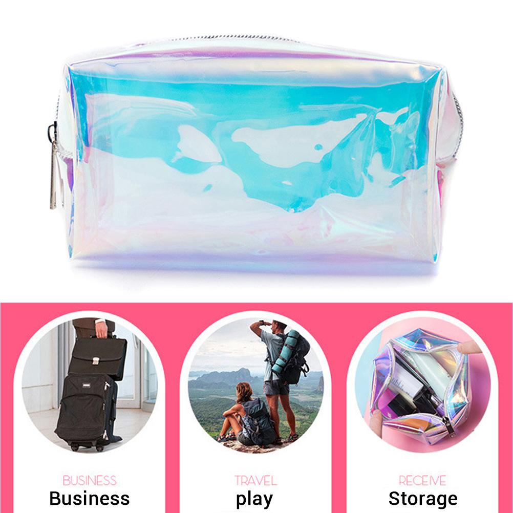 Holographic Makeup Bag Fashion Travel Cosmetic Bag Large Toiletry Bag Makeup Organizer for Women