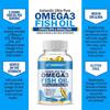 Omega 3 Fish Oil 4500mg - EPA, DHA - Heart, Brain, Skin & Joint Health