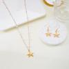 New Light Luxury High-end Starfish Pearl Earrings Necklace Bracelet Set Niche Retro Jewelry