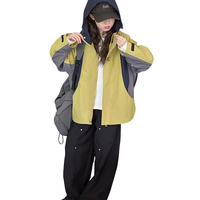 2025 Mädchen Kapuzen-Windjacke - Stilvoller Frühlings-/Herbstmantel für Jugendliche