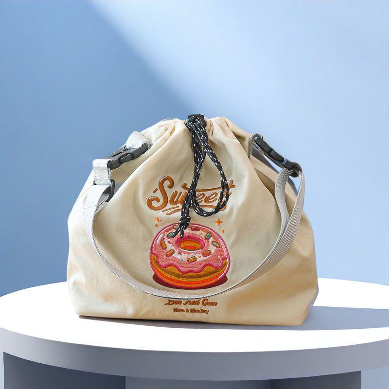 Cartoon Cute Embroidered Bento Handbag