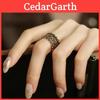 Unique Retro Style Intricate Beaded Tassel Ring With Hollow Design For Fashionable Women