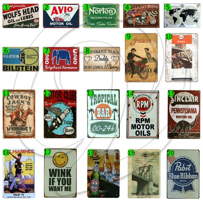 Motor Oil Metal Tin Signs Retro Poster Vintage Painting Coffee Bar Home ...