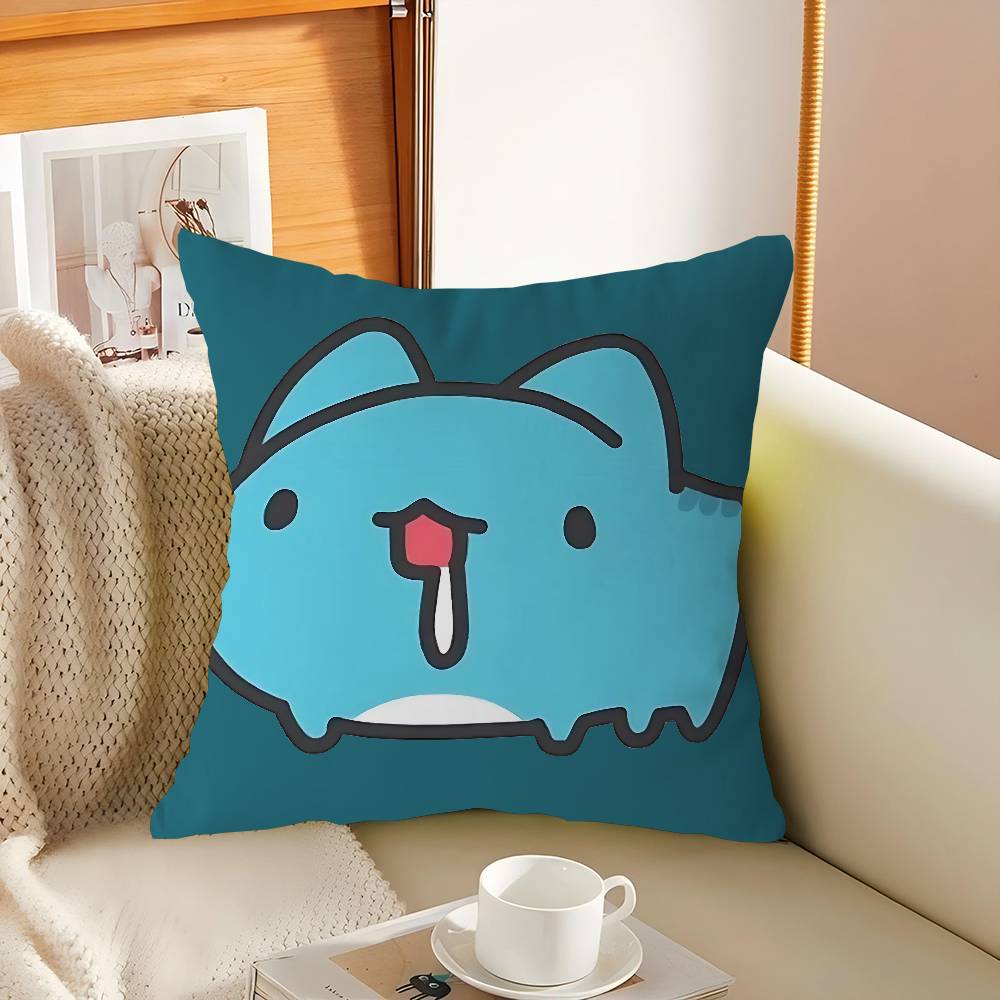 B-Bugcat Capoo Cartoon Decorative Room Aesthetics Pillow Case Home Decor Bedroom Sofa Bed Couch Pillow Cover 45x45