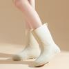 Rain Shoes Women's Medium Tube Non-slip Fashion Kitchen Women's Rain Boots Short Tube Water Shoes Beef Tendon Sole Wear-resistant Adult Water Shoes