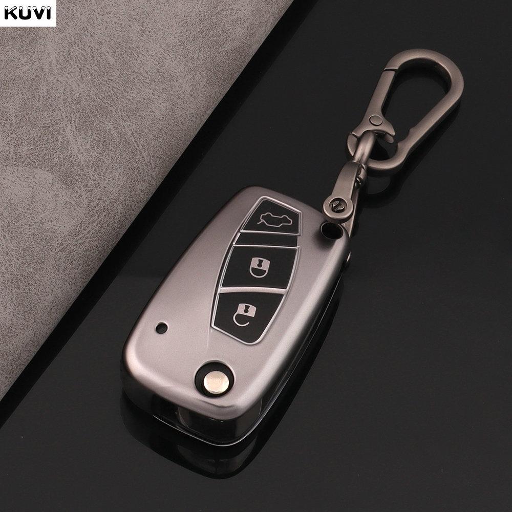 New TPU Car Flip Key Case Cover for FIAT 500 Panda Stilo Ducato Punto Doblo Bravo 3 Buttons Protected Holder Fob Bag Accessories