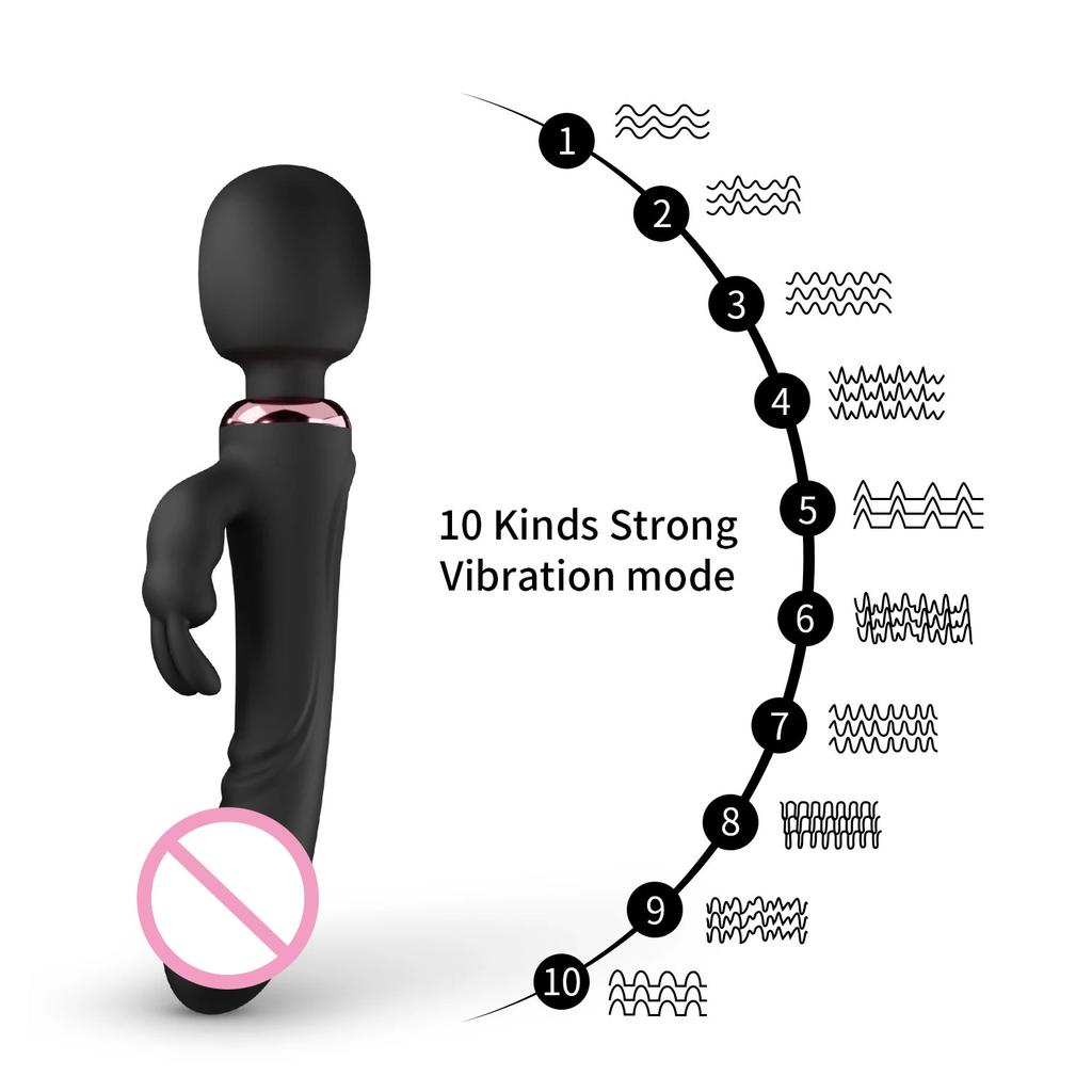 Double Head Powerful Vibrator for Women 30 Speed Clit Stimulator G Spot Vagina Massager Female Masturbator Sex Toys for Adult 18