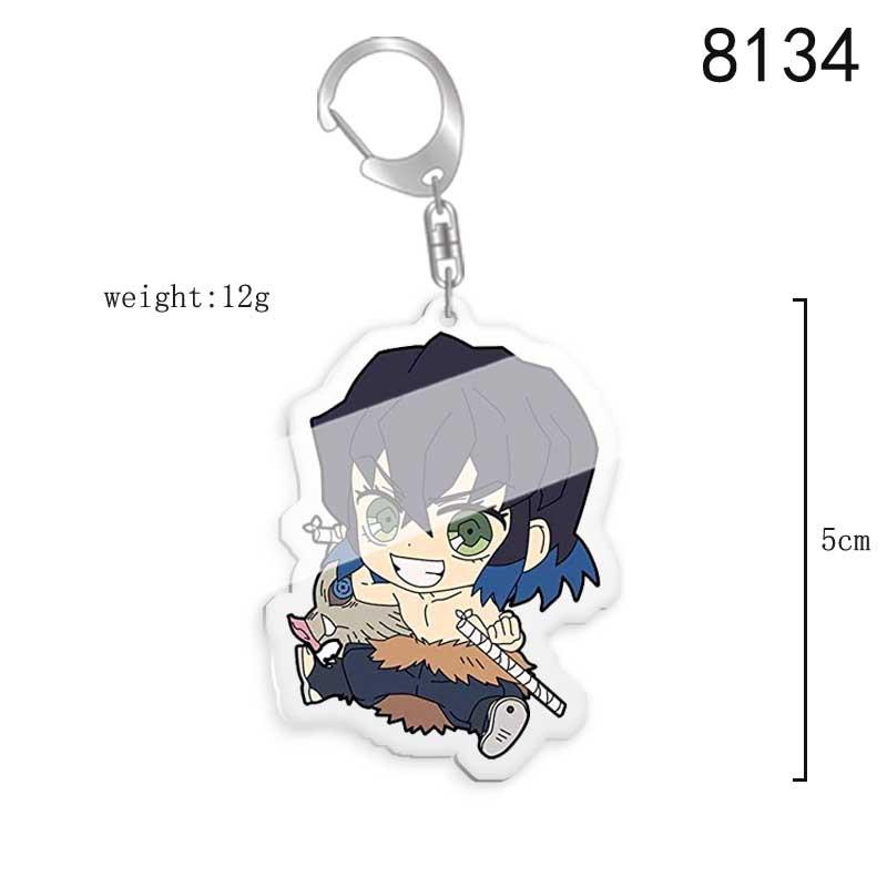 

Demon Slayer Kimetsu No Yaiba Infinity Castle Acrylic Key Ring Iguro Obanai Tokitou Muichirou Action Figure Model Playthings -A3082