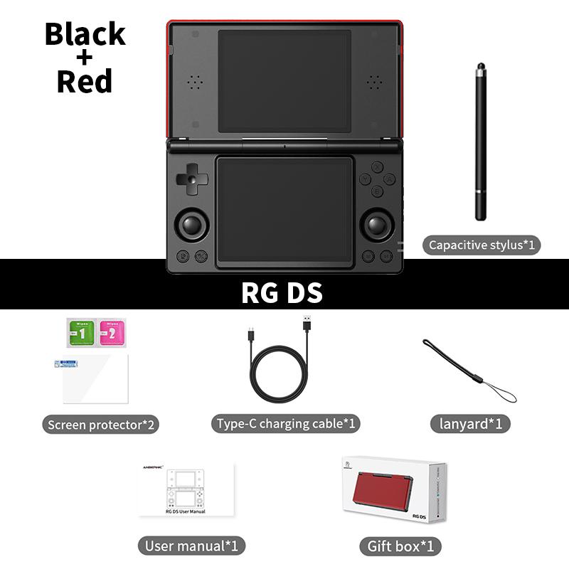 2026 Hot Sale Anbernic RG DS Handheld Game Console 4" IPS Dual Screen Android 4000mAh Flip Video Games Player