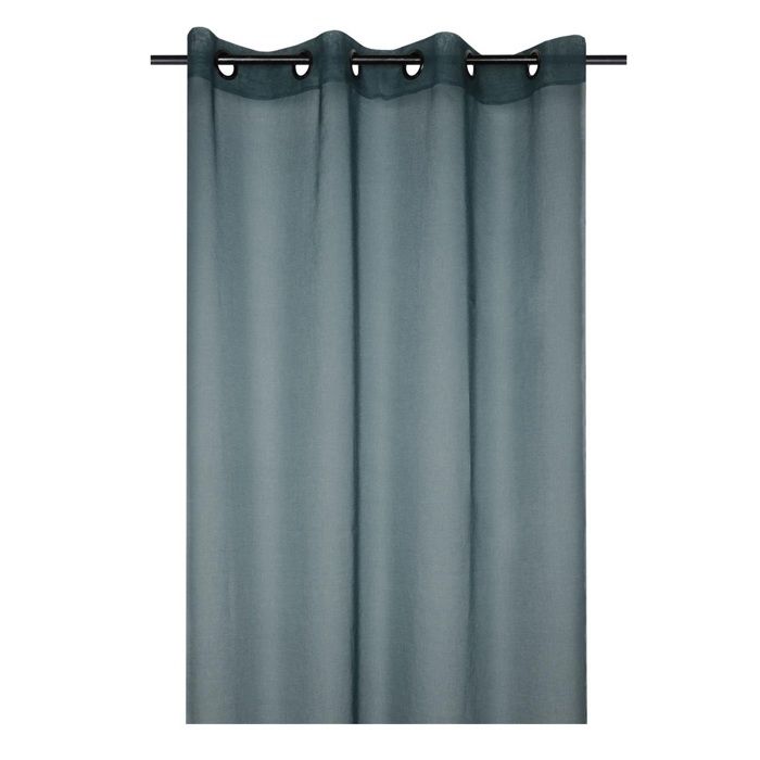 Voilage - Mona - 135 x 260 cm - Vert eucalyptus - Œillets métalliques