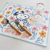 Snoopy Water Draining Mat with Flower Water SOUWA Hooks, Lunch, Absorbent,