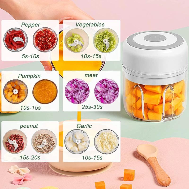 Chopper elettrico per alimenti da cucina Mini schiacciapatate per aglio tritacarne portatile USB tritatutto per verdure per gadget da cucina