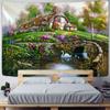 Home Decoration Christmas Decoration Fairy House Paypet Wall Hanging Natural Decoration Pansy Psychedelic Hippie Polish Tapestry
