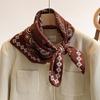 Orange Cashew Flower Cotton and Linen Hair Scarf  Small Square Scarf  Women's Thin Scarf  Linen Headscarf  Versatile Shirt