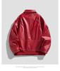 2024 Men's PU Leather Stand Collar Motorcycle Racing Jacket