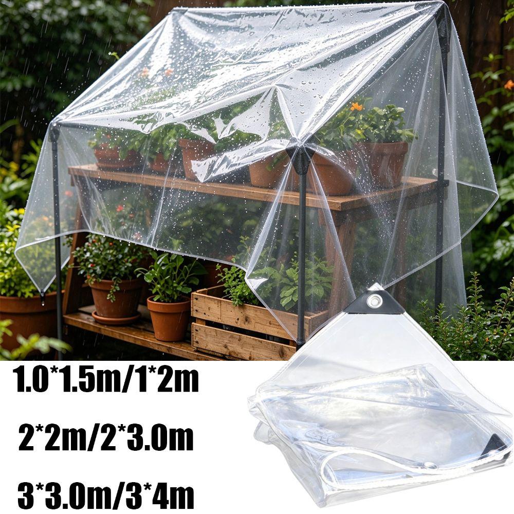 Snowproof Waterproof Tarpaulin Dust-proof Rainproof Cloth Transparent Rain Cover Porch Awnings