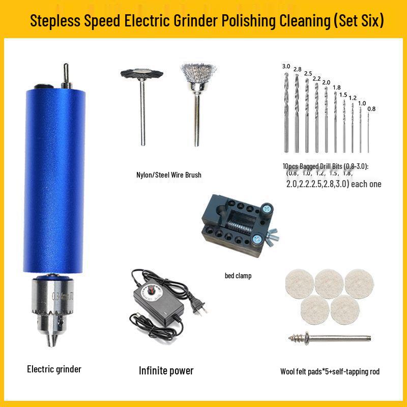 Compact Electric Handheld Grinder: Portable Plug-in Tool for Cutting, Wood Carving, Polishing, and Drilling.