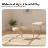 Wooden Drum Toy Wood Finish Young Child Kit Tripod Stand Infant Musical Instrument Set for