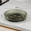 Diamond Texture 360° Rotating Storage Tray, Luxury Transparent Round Desktop Organizer Turntable for Cosmetics & Spice Bottles
