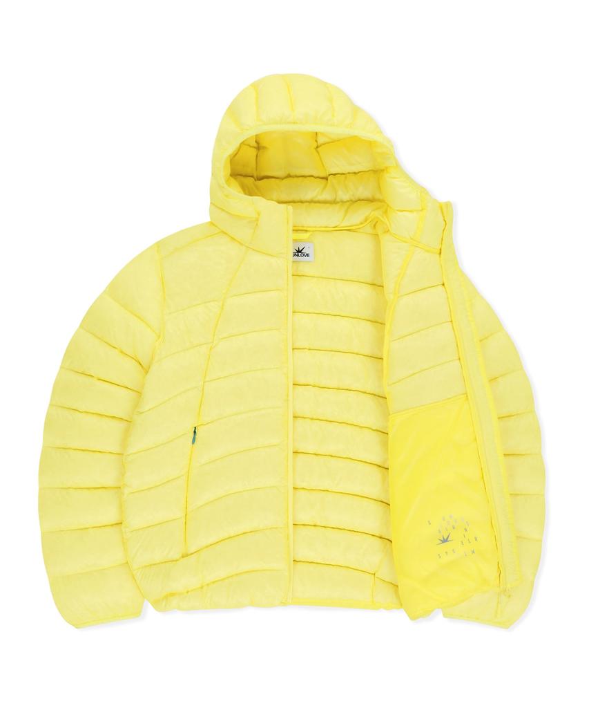 Sunlovetour Hooded Fly Light Down Jacket Yellow