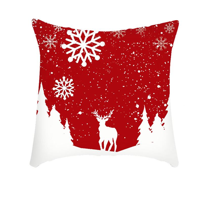 45x45 Cm Christmas Cushion Cover Sofa Ornaments Seat Car Pillow Cover Christmas Decoration New Year Home Decoration