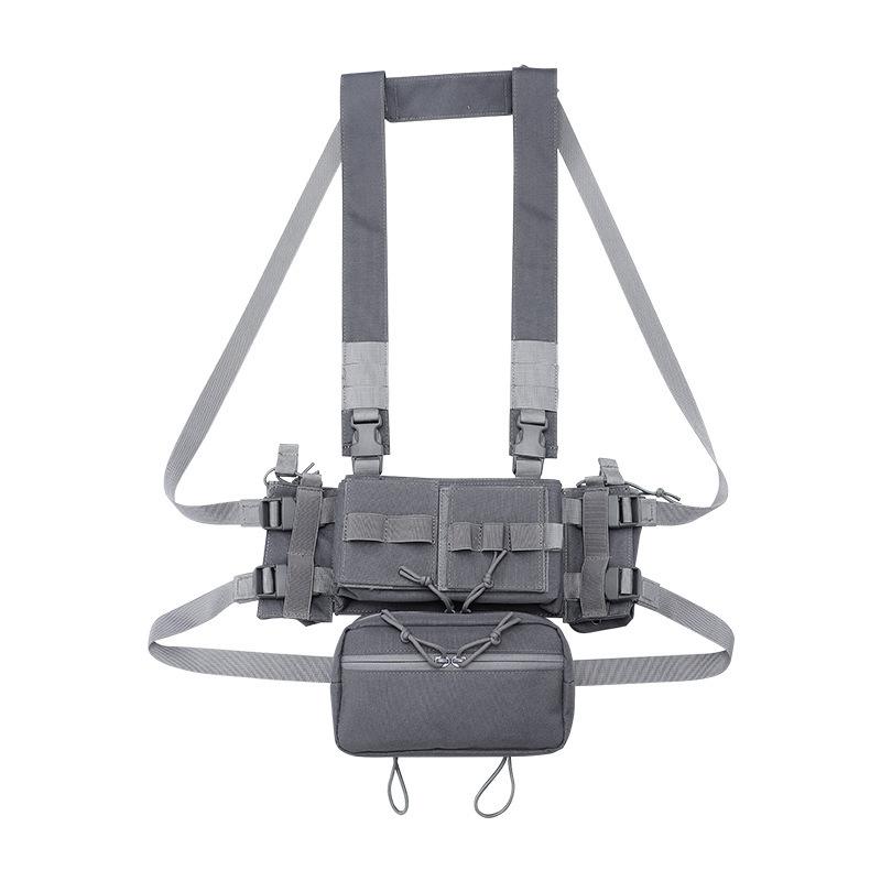 Chest Rig Multifunctional CS Field Molle Dangler Pouch Camouflage Training Vest Outdoor Camping Match Pack Hunting Entertainment