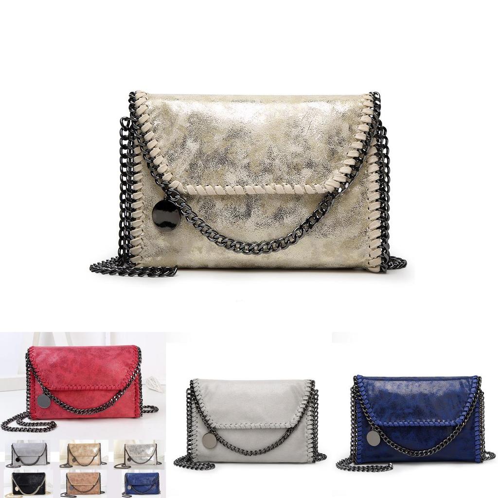 Elegant Fashion Women Message Zipper Portable Chains Soft Shoulder Handbags Totes